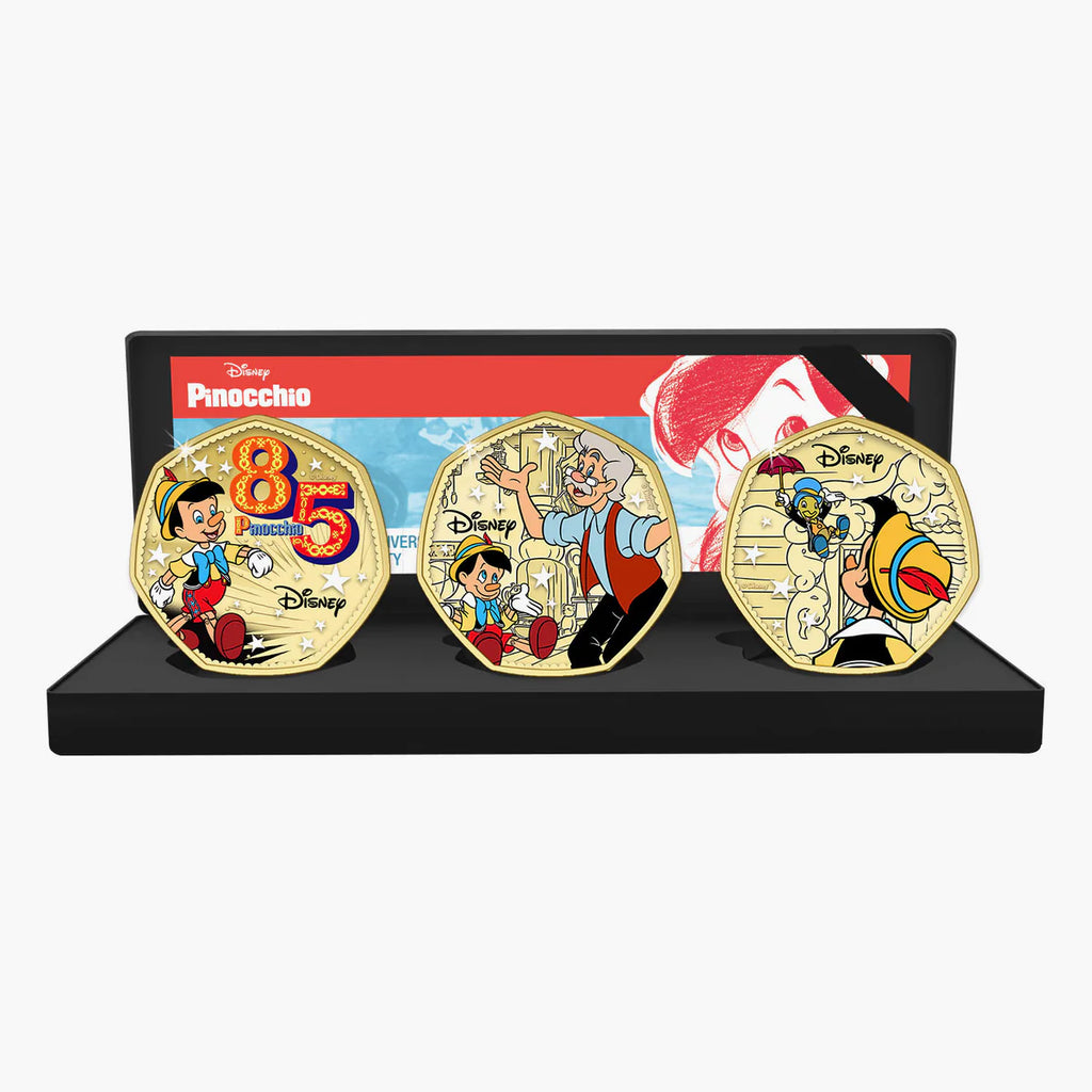 Coffret plaqué or Pinocchio 85e anniversaire 2025