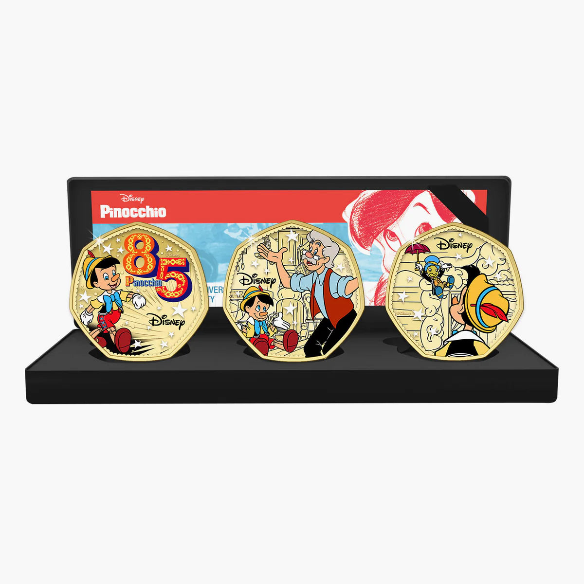 Coffret plaqué or Pinocchio 85e anniversaire 2025