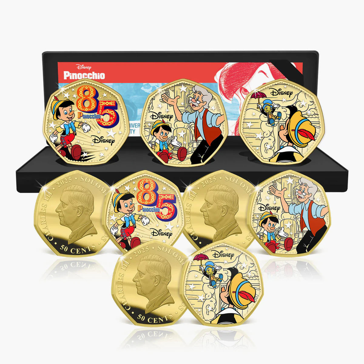 Coffret plaqué or Pinocchio 85e anniversaire 2025