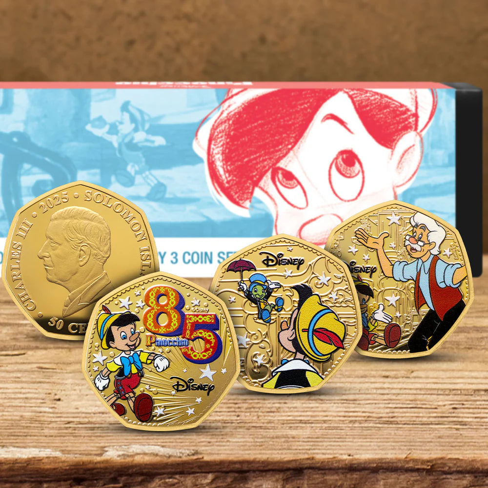 Coffret plaqué or Pinocchio 85e anniversaire 2025