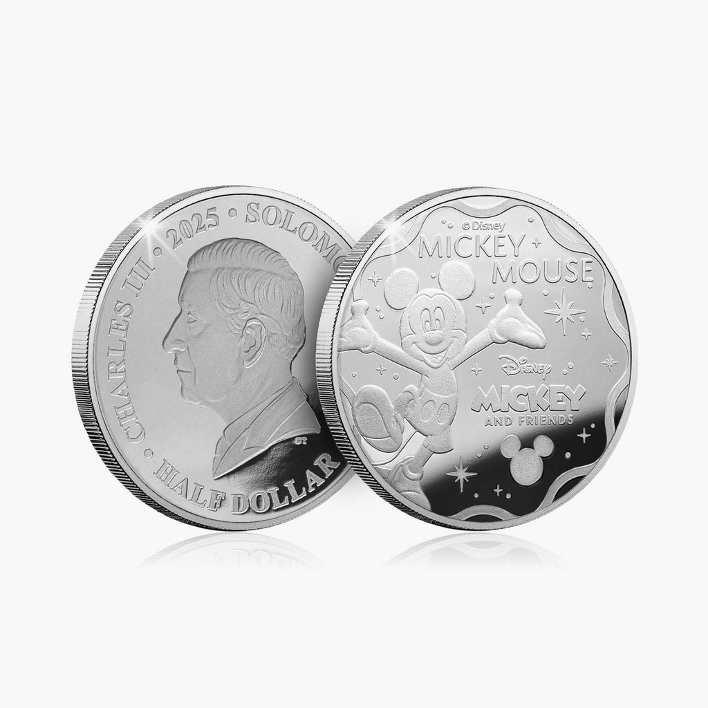 Pièce officielle Disney plaquée argent Mickey Mouse et ses amis pour toujours 2025