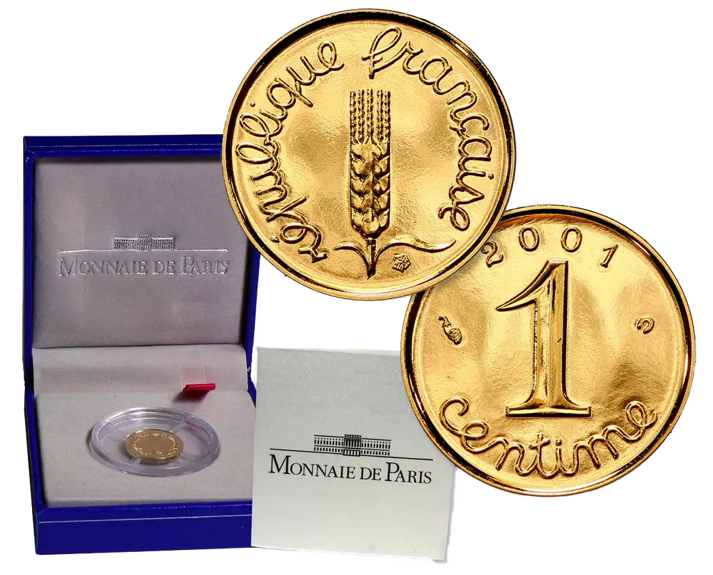 1 Centime Épi  Goud  2001  Monnaie de Paris