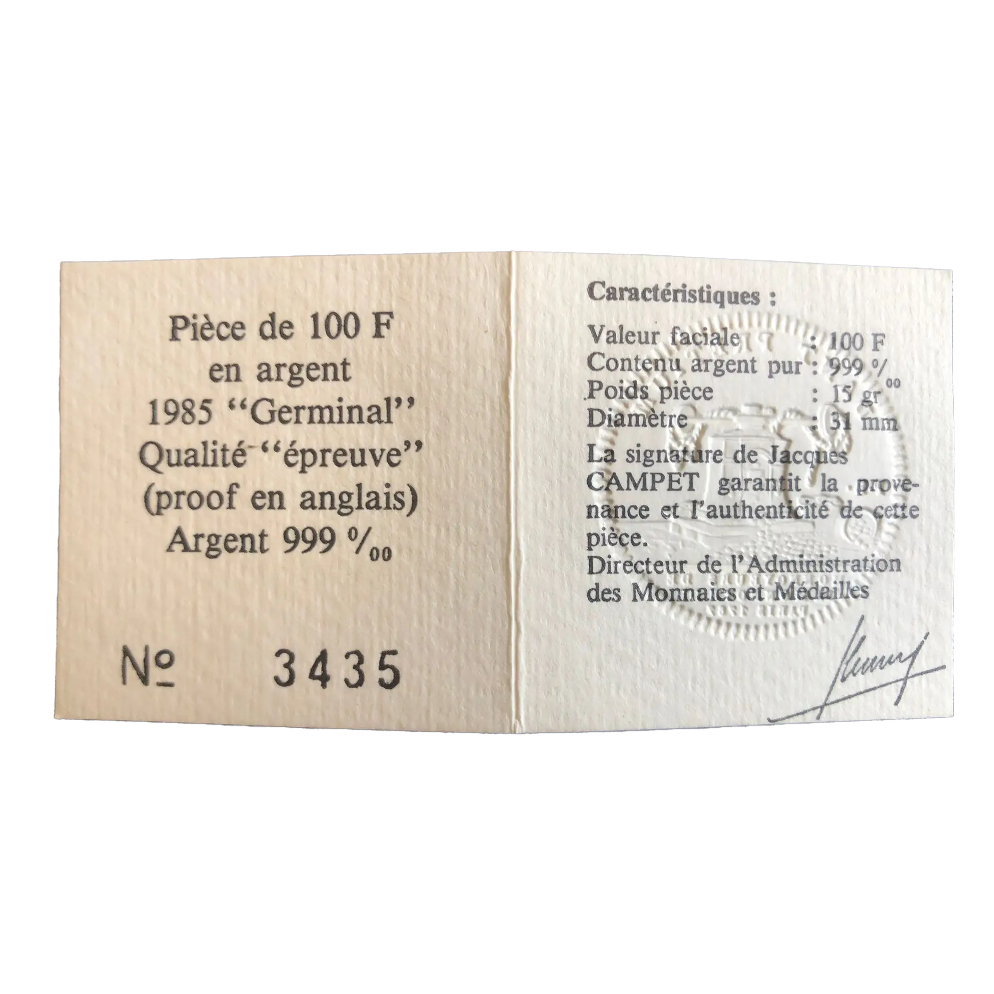 Émile Zola — 100 Frank Zilver 1985