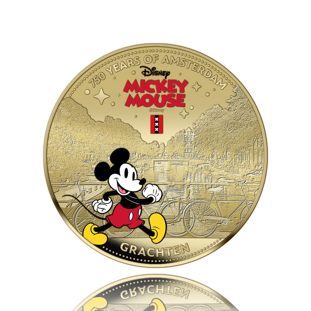 750 Jaar Amsterdam – Mickey Mouse – Exclusieve Vergulde Muntenset
