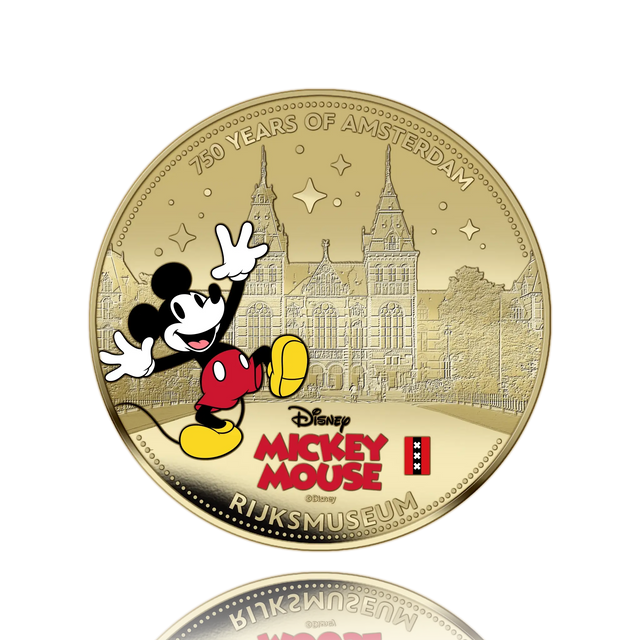750 Jaar Amsterdam – Mickey Mouse – Exclusieve Vergulde Muntenset