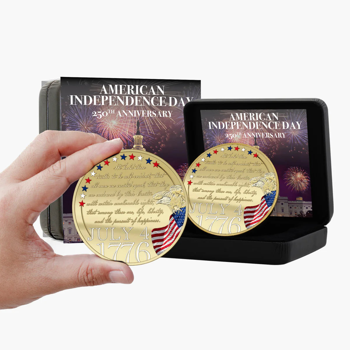 250 Jaar Amerikaanse Onafhankelijkheid 50mm Vergulde Munt Luxe Editie