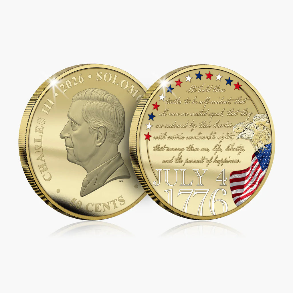 250 Jaar Amerikaanse Onafhankelijkheid 50mm Vergulde Munt Luxe Editie